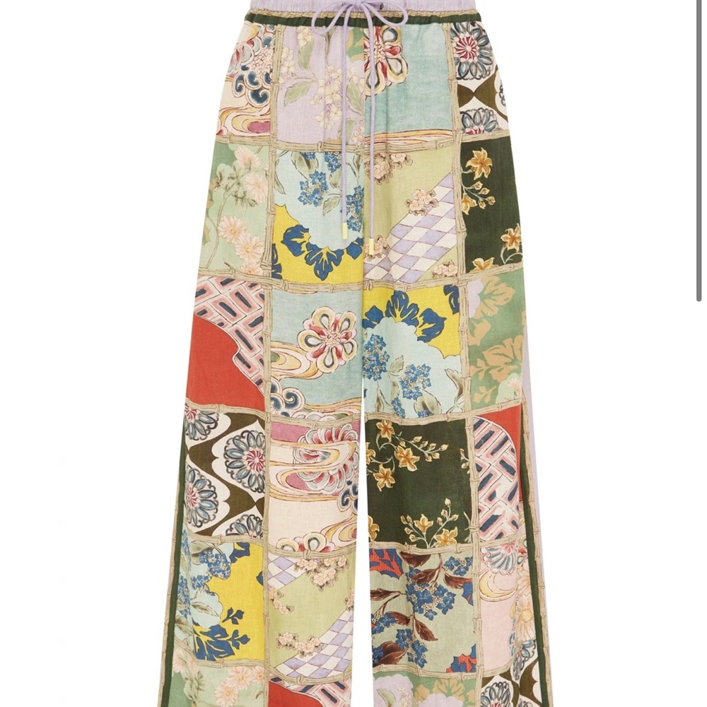 New 2025 ALEMAIS Bianca Patchwork Wide-Leg Pants and matching top set - Picture 10 of 13